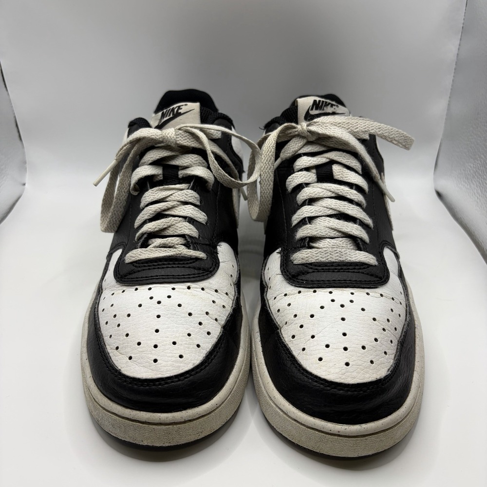 Nike Court Vision Low Mens Black White Shoes  Size 9.5 Retro Basketball
